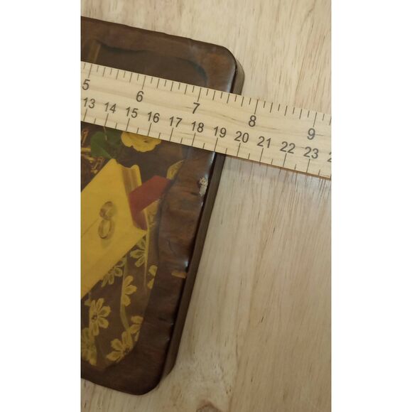 Vintage wood plaque, marriage motif. Measurements in photos. - Picture 4 of 5